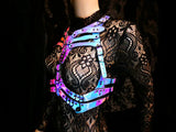 Iridescent Maskinbien Cyber Rib Cage