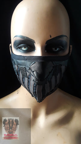 Maribaal Clothing  Assassins leather black (one-of-a-kind) Face Mask