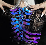 Large Iridescent Maskinbien Cyber Rib Cage