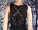 SMALL: 'Hex Code V -Under Bust Bodice-Harness