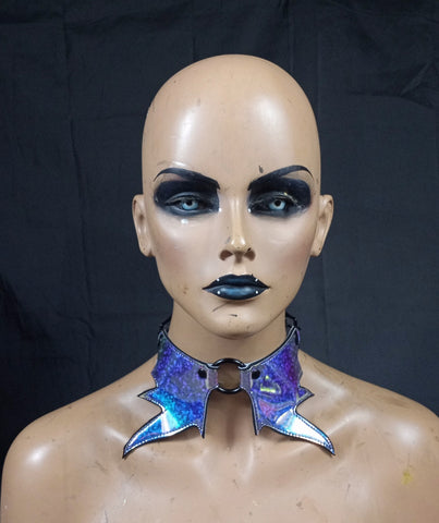 Iridescent Bat Wing Collar.