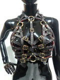 Maribaal Clothing  Spider Bust: Gold Body Harness