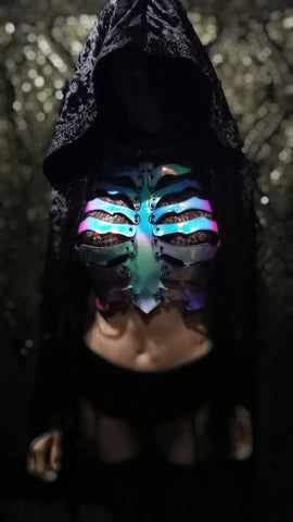Maribaal Clothing  Rainbow Witchy Ribcage Top Body Harness