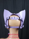 Maribaal Clothing  Lilac and iridescent Spiked Kitty head Headpiece